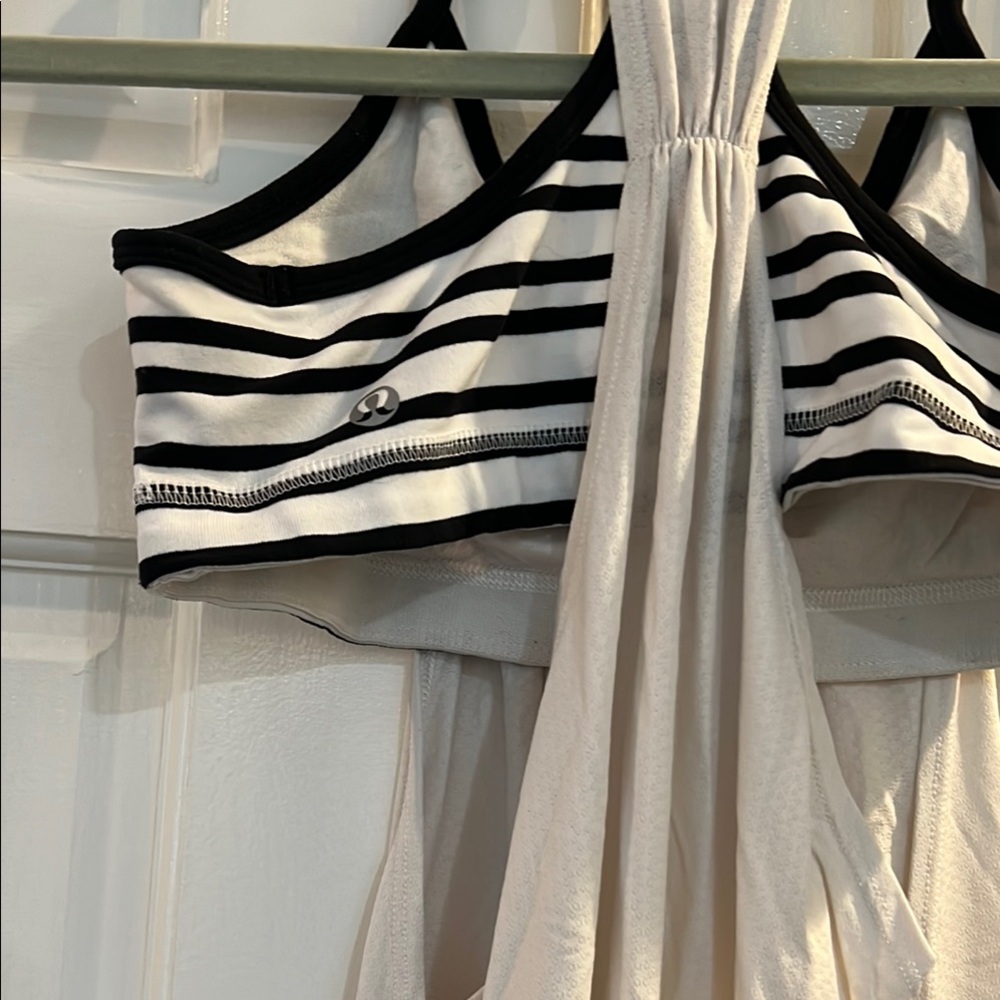lululemon athletica White and Black Striped Tank Top - Picture 3 of 3